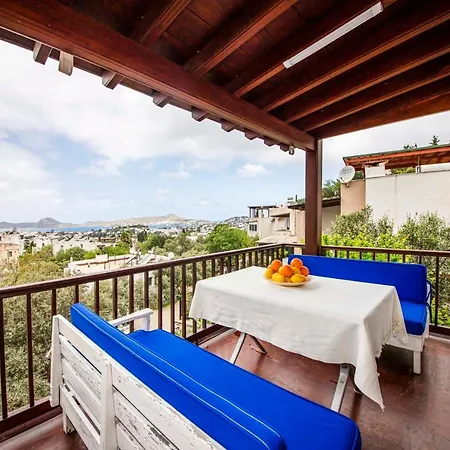 Gorgeous Villa With Balcony, Sea And Nature View, Shared Pool And Backyard In Bodrum Yalikavak